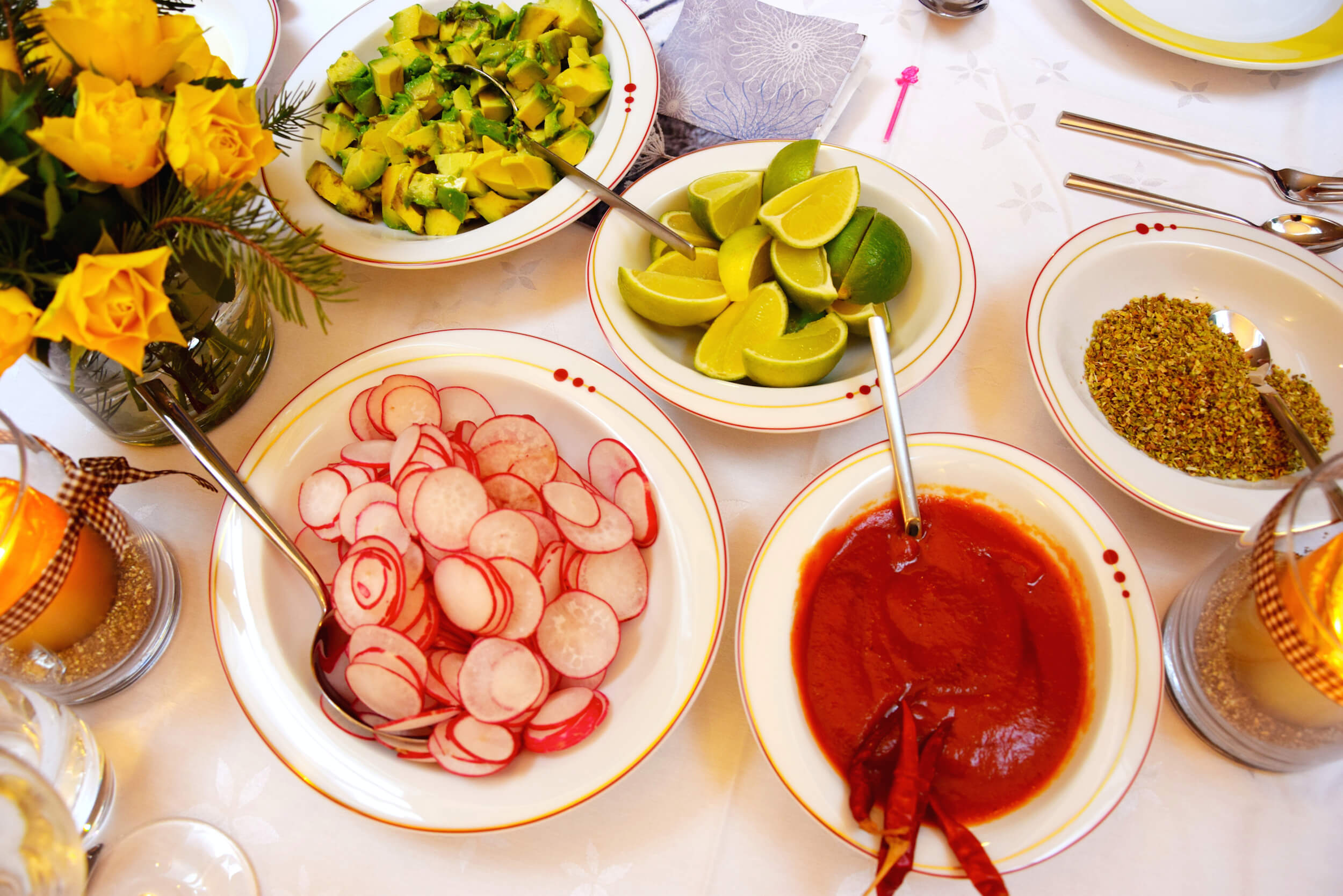 Beilagen der traditionellen mexikanischen Küche